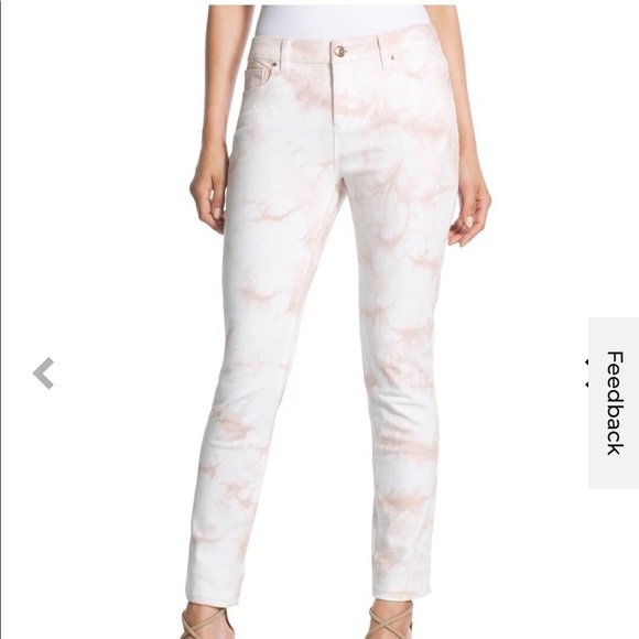 Chico’s So Slimming Tie-Dye Ankle Crop Jeans 0/4 - Picture 1 of 9